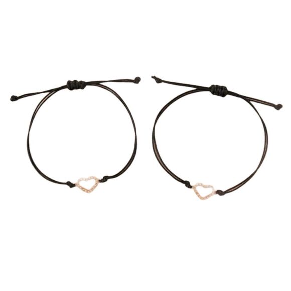 Rhinestone Heart 🤍 Bracelets - Picture 2 of 4